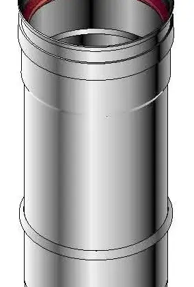 Roccheggiani Enkelwandige rookgasbuis Roccheggiani SPG/SP2 Ø150x1000mm inox met lipring 601 31.460.11.50