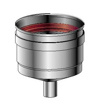 Roccheggiani Enkelwandige rookgascondensafvoer Roccheggiani SPG/SP2 150mminox met lipring 508 31.450.81.50