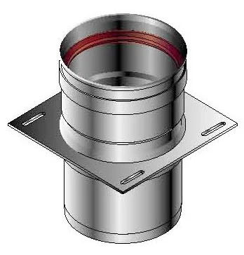Roccheggiani Enkelwandige rookgasmof Roccheggiani SPG/SP2 130mm/100mm inox met lipring 618 31.461.81.30