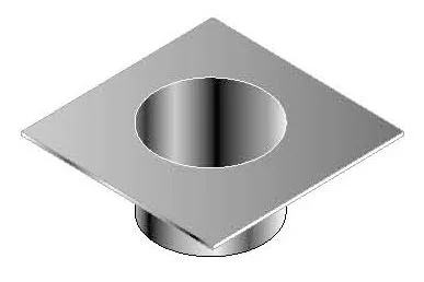 Roccheggiani Dakdoorvoerplaat Roccheggiani SPG/SP2 Ø200mm inox vierkant 741 31.174.12.00