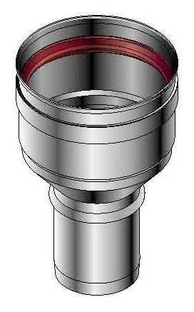 Roccheggiani Rookgasketeladapter Roccheggiani SPG/SP2 inox enkelwandig/enkelwandig op aanvraag - 140mm 611 31.461.11.40