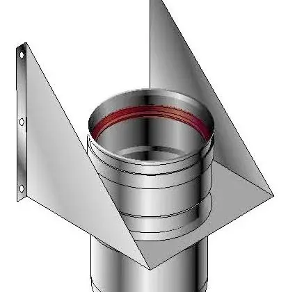 Roccheggiani Enkelwandige rookgasmof Roccheggiani SPG/SP2 180mminox met lipring 617 31.461.71.80