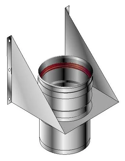 Roccheggiani Enkelwandige rookgasmof Roccheggiani SPG/SP2 180mminox met lipring 617 31.461.71.80