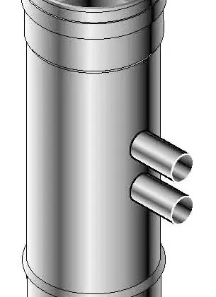 Roccheggiani Enkelwandige rookgashulpstuk Roccheggiani SPG/SP2 inox met lipring 621 31.462.10.80