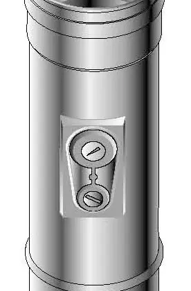 Roccheggiani Enkelwandige rookgasbuis Roccheggiani SPG/SP2 Ø140x475mm inox met lipring 622 31.462.21.40