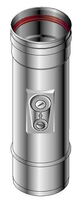 Roccheggiani Enkelwandige rookgasbuis Roccheggiani SPG/SP2 Ø200x475mm inox met lipring 622 31.462.22.00