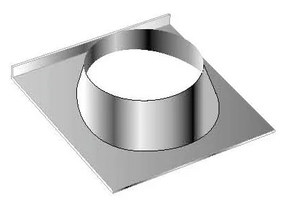 Roccheggiani Dakdoorvoerplaat Roccheggiani SPG/SP2 Ø180mm inox vierkant 22.5° 626 31.462.61.80