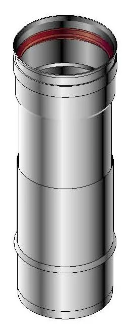 Roccheggiani Enkelwandige rookgashulpstuk Roccheggiani SPG/SP2 120mm/120mm inox met lipring 628 31.462.81.40