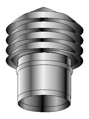 Roccheggiani Dop/deksel enkelwandig rookgas Roccheggiani SPG/SP2 Ø150mm inox 635 31.463.51.50