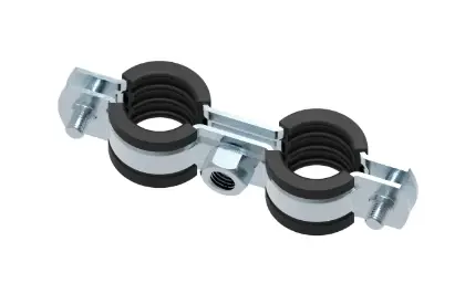 Rofix 50004709 Rofix Classic dubbele buisbeugel CLD 4/4 (doos van 50 stuks) met rubber