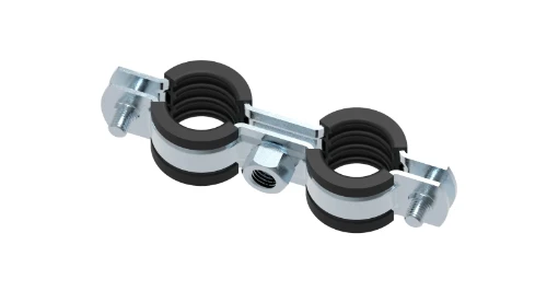 Rofix 50004709 Rofix Classic dubbele buisbeugel CLD 4/4 (doos van 50 stuks) met rubber