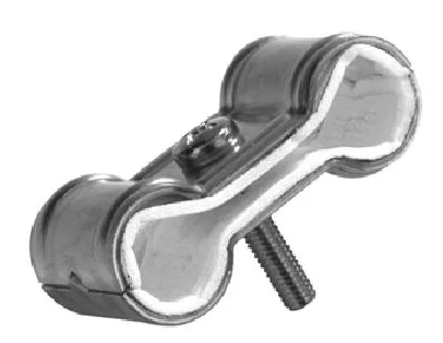 Rofix Koperen dubbele beugel 3/4 (28 mm ) met montagebout M8 x 120 mm 40000764