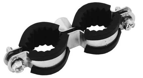 Rofix Classic dubbel beugel M8/M10 15-18mm 3/8 met rubberinleg EPDM rofix 50004706