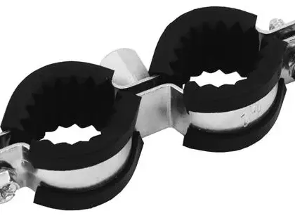 Rofix Classic dubbel beugel M8/M10 25-28mm 3/4 met rubberinleg EPDM rofix 50004708
