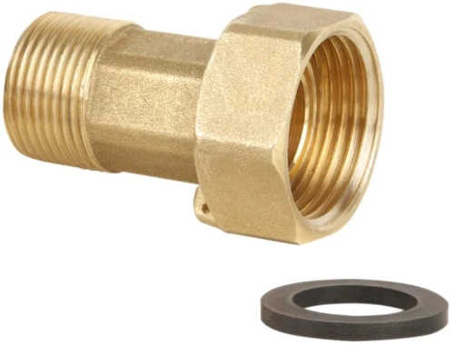 Rossweiner messing 2-delige koppeling inclusief dichting MF 1/2 x 3/4 - prijs per stuk 6110.15