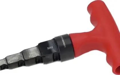 Rothenberger 1000004482 Rothenberger Rocaliber S - kalibreer- en ontbramer 16 - 20 - 26 (25) - 32 mm - 2-in-1 tool voor kalibreren en ontbramen met unieke ratelfunctie
