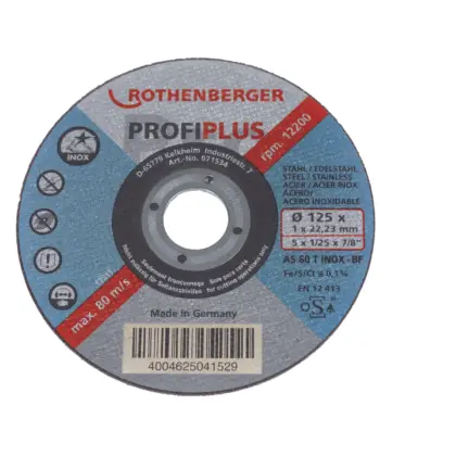 Rothenberger Slijpschijf voor inox 125x1x22 rothenberger 071534D