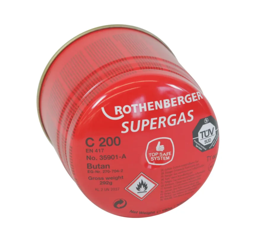 Rothenberger Gaspatroon butaan C200 A Supergas 190ml rothenberger 035901-A