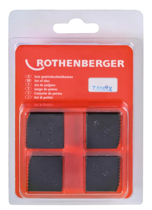 Rothenberger Set snijmessen 1.1/2 BSPT - rechts rothenberger 070869X