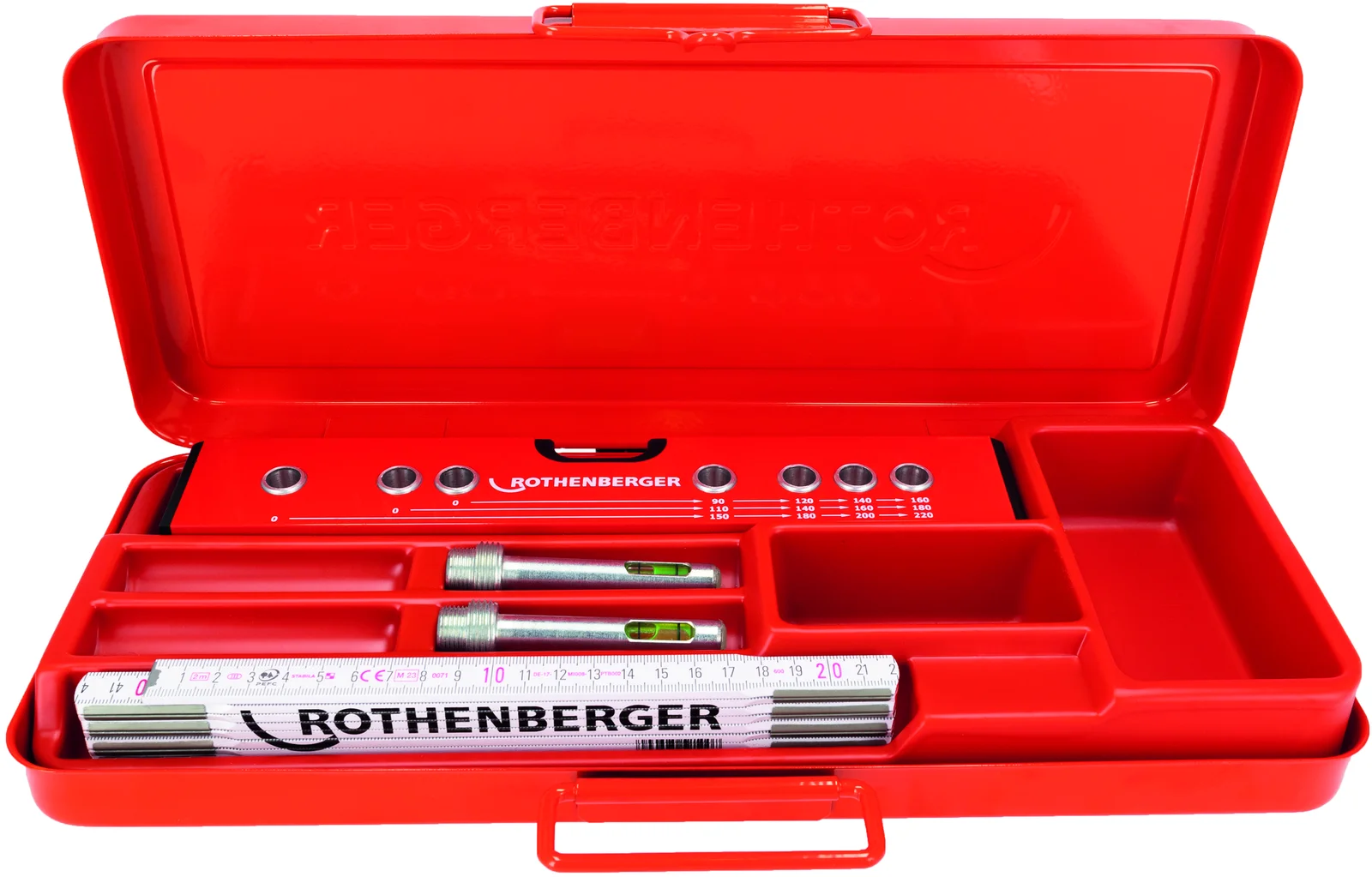 Rothenberger Rocheck-set hoekplaatwaterpas in koffer rothenberger (ex 70667) 1000004797