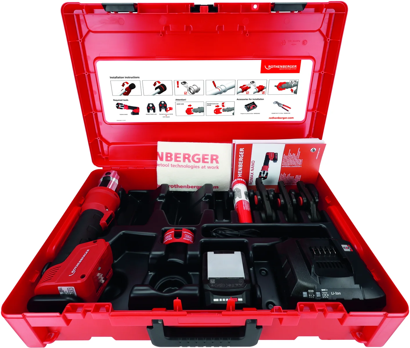 Rothenberger Persmachine Rothenberger ROMAX NANO accu met koffer 2Ah 1000005046