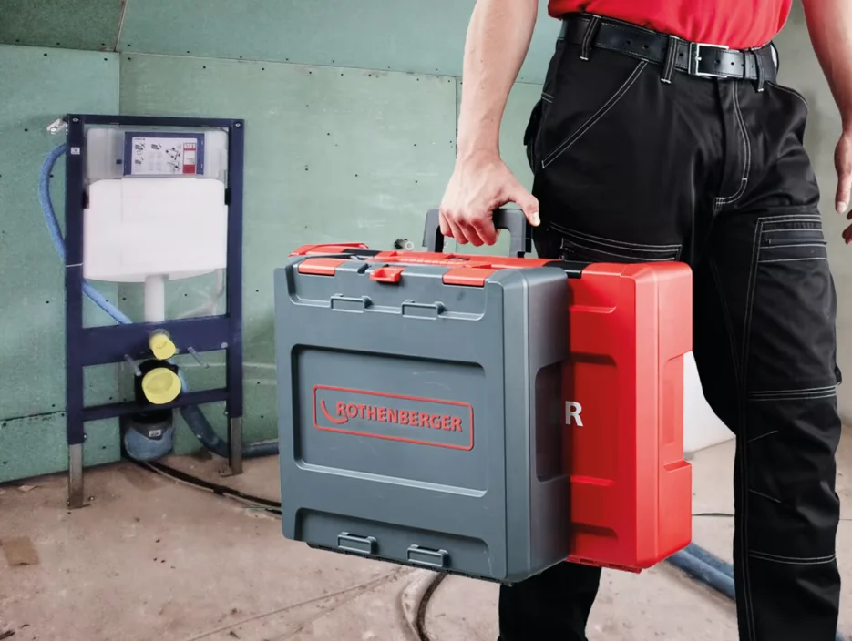 Rothenberger ROCASE 4212 rood, zonder inleg, met manuele clip rothenberger 1300003334