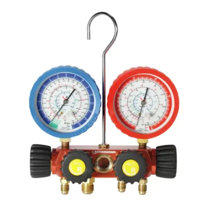 Rothenberger Manifold set 4-weg II Plus R410A 3 drukslangen1.5m kunststof koffer rothenberger 170608