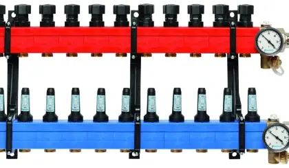 SBK 40100011 SBK Komfort 4010 vloerverwamingscollector met debietmeters 10-145 l/h 4/4 x 11 EK3/4