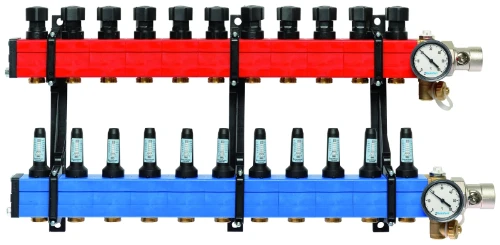 SBK Komfort 4010 vloerverwamingscollector met debietmeters 10-145 l/h 4/4 x 11 EK3/4 40100011
