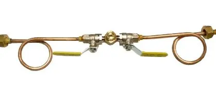 SGA GPF102179 SGA Zwanenhals 2 kranen I: moer TS21.7 U: 20/150M