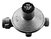 SGA S5280 SGA 753 B1 gasdrukregelaar FF 1/4 x 3/8 - propaan - regelbaar 30-80mbar - debiet 3kg/h