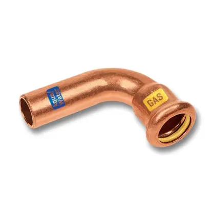 Sanha Persinsteekbocht koper 22mm MF 90° gas / (drink)water Sanha HydroGas 114001A22