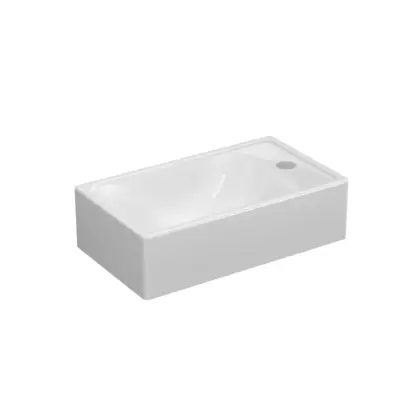 Sanibell Fontein porselein 40x23 glans wit kraangat R 0109211P