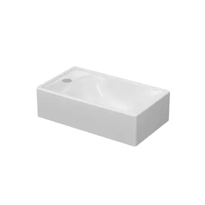 Sanibell Fontein porselein 40x23 glans wit kraangat L 0109201P