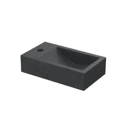Sanibell Fontein 40x23 hardsteen links met kraangat blue stone 0300256P