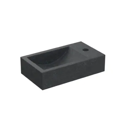 Sanibell Fontein 40x23 hardsteen rechts met kraangat blue stone 0300258P