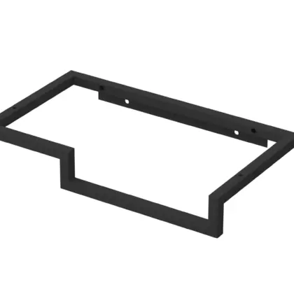 Sanibell Stalen fonteinframe met handdoekhouder rechts mat zwart 40x23 1901560P