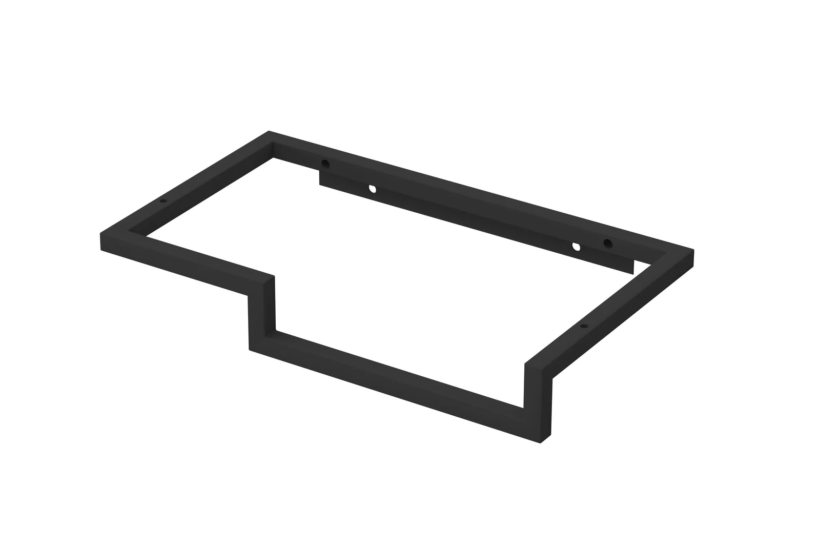 Sanibell Stalen fonteinframe met handdoekhouder rechts  mat zwart 40x23 1901560P