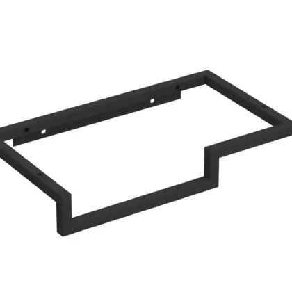 Sanibell Stalen fonteinframe met handdoekhouder links mat zwart 40x23 1901561P