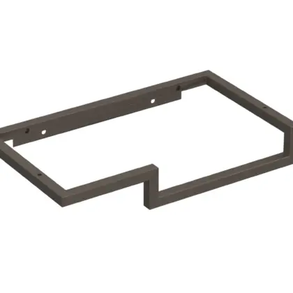 Sanibell Stalen fonteinframe met handdoekhouder rechts geborsteld RVS 40x23 1901562P
