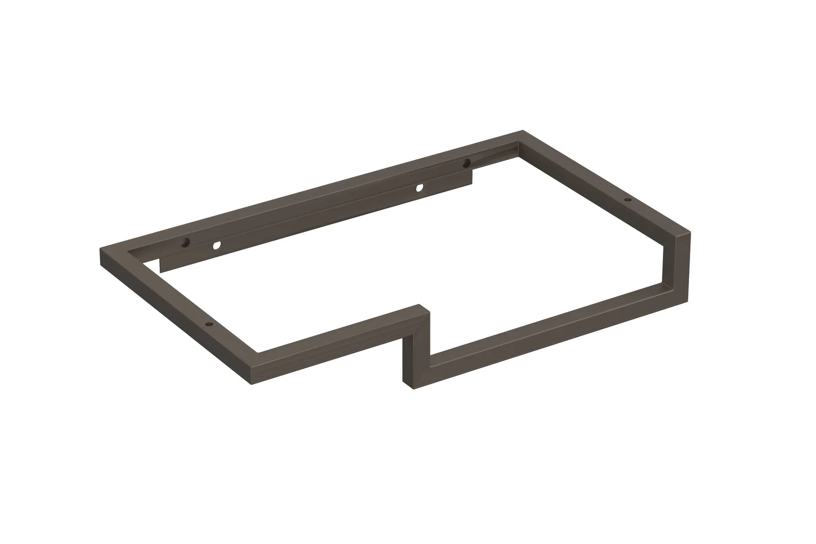 Sanibell Stalen fonteinframe met handdoekhouder rechts  geborsteld RVS 40x23 1901562P