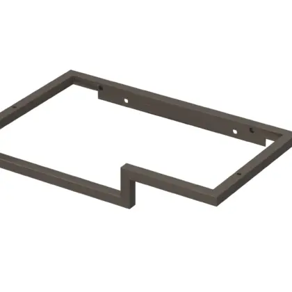 Sanibell Stalen fonteinframemet handdoekhouder links geborsteld RVS 40x23 1901563P