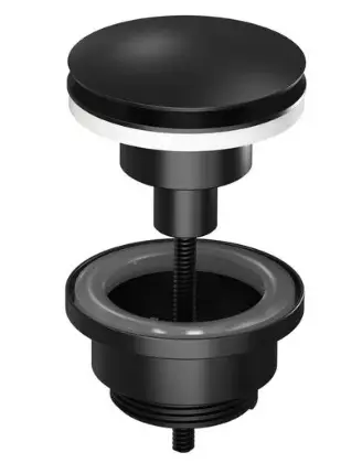 Sanibell Afvoerplug stop& go mat zwart 9902037P