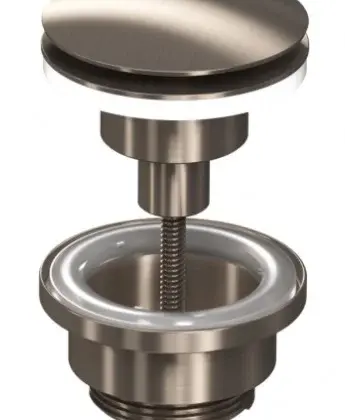 Sanibell Afvoerplug stop& go brushed nickel 9902332P