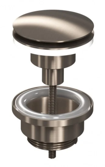 Sanibell Afvoerplug stop& go brushed nickel 9902332P