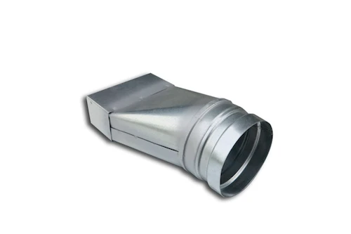 Sanutal Mecano verloop reductie asymmetrisch rond/rechthoekig 125 - 80 x 200 mm 99.396962