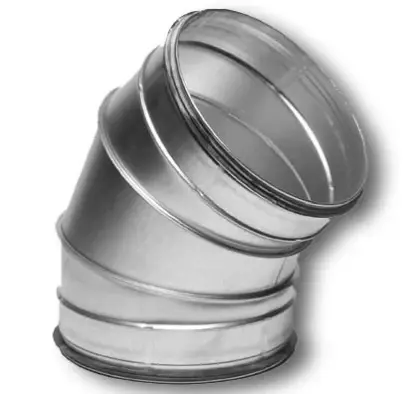 Sanutal 99.BD4315 Sanutal Spiralit bocht 45° MM 315 x 315 mm - met dichting - gesegmenteerd