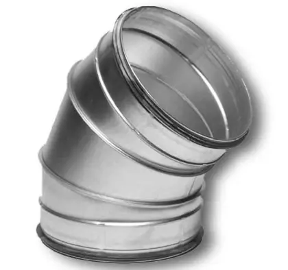 Sanutal 99.BD4400 Sanutal Spiralit bocht 45° MM 400 x 400 mm - met dichting - gesegmenteerd