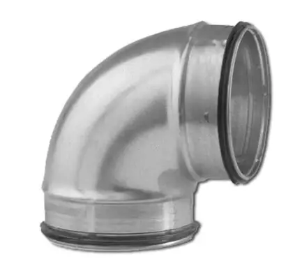 Sanutal 99.BDK9250 Sanutal Spiralit korte bocht 90° MM 250 x 250 mm - met dichting - gesegmenteerd