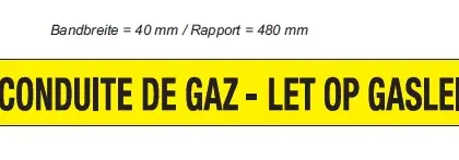 Sanutal PE strip om ondergrondse PLT leiding aan te duiden rol 40MM x 250M sanutal 15.40